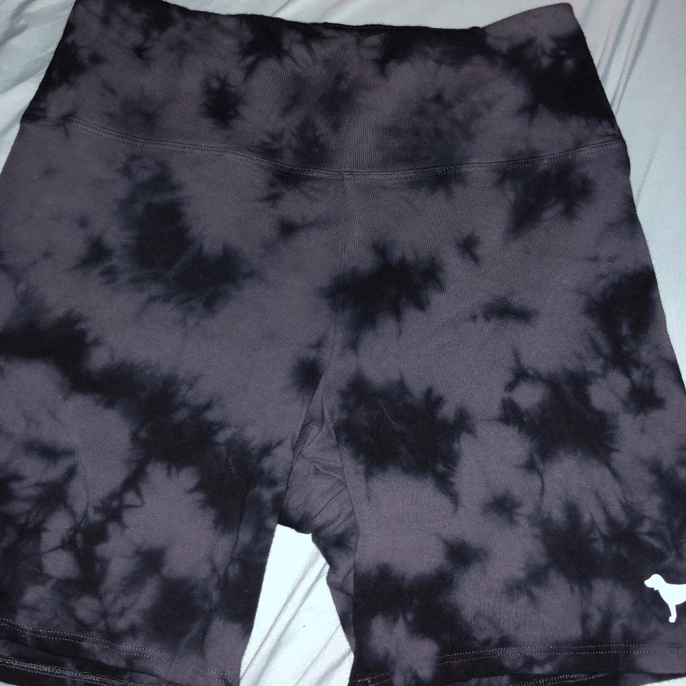 VS Pink Blue Tie Dye Biker Shorts Brand New
